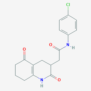 N-(4-chlorophenyl)-2-(2,5-dioxo-1,2,3,4,5,6,7,8-octahydroquinolin-3-yl)acetamide