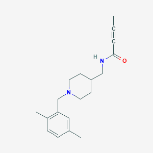 molecular formula C19H26N2O B11034891 N-((1-(2,5-Dimethylbenzyl)piperidin-4-yl)methyl)but-2-ynamide 