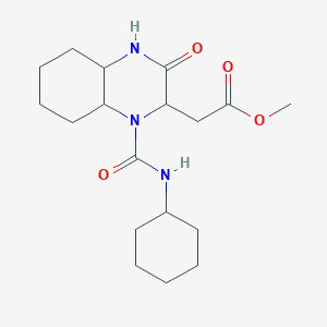 Methyl 2-(1-(cyclohexylcarbamoyl)-3-oxodecahydroquinoxalin-2-yl)acetate