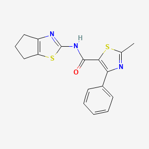 N-(5,6-dihydro-4H-cyclopenta[d][1,3]thiazol-2-yl)-2-methyl-4-phenyl-1,3-thiazole-5-carboxamide