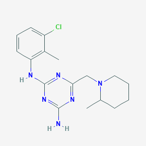 N-(3-chloro-2-methylphenyl)-6-[(2-methylpiperidin-1-yl)methyl]-1,3,5-triazine-2,4-diamine