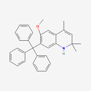 molecular formula C32H31NO B11034944 6-Methoxy-2,2,4-trimethyl-7-trityl-1,2-dihydroquinoline 