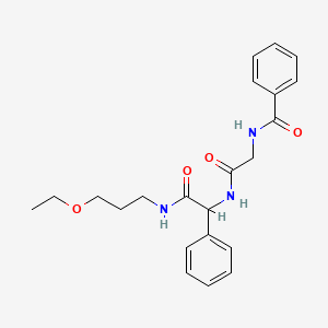 N-[2-({2-[(3-ethoxypropyl)amino]-2-oxo-1-phenylethyl}amino)-2-oxoethyl]benzamide