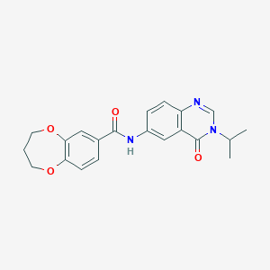 N-[4-oxo-3-(propan-2-yl)-3,4-dihydroquinazolin-6-yl]-3,4-dihydro-2H-1,5-benzodioxepine-7-carboxamide