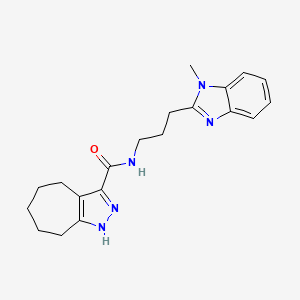 N-[3-(1-methyl-1H-benzimidazol-2-yl)propyl]-2,4,5,6,7,8-hexahydrocyclohepta[c]pyrazole-3-carboxamide