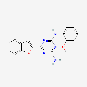 6-(1-benzofuran-2-yl)-N-(2-methoxyphenyl)-1,3,5-triazine-2,4-diamine