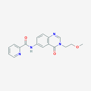 molecular formula C17H16N4O3 B11034997 N-[3-(2-methoxyethyl)-4-oxo-3,4-dihydroquinazolin-6-yl]pyridine-2-carboxamide 