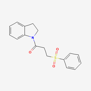 1-(2,3-dihydro-1H-indol-1-yl)-3-(phenylsulfonyl)propan-1-one