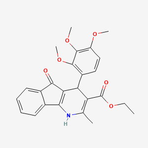 ethyl 2-methyl-5-oxo-4-(2,3,4-trimethoxyphenyl)-4,5-dihydro-1H-indeno[1,2-b]pyridine-3-carboxylate