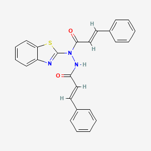 (2E)-N-(1,3-benzothiazol-2-yl)-3-phenyl-N'-[(2E)-3-phenylprop-2-enoyl]prop-2-enehydrazide