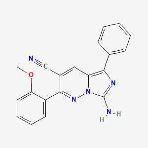 molecular formula C20H15N5O B11035136 7-Amino-2-(2-methoxyphenyl)-5-phenylimidazo[1,5-B]pyridazin-3-YL cyanide 