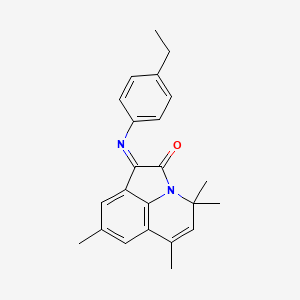 (1E)-1-[(4-ethylphenyl)imino]-4,4,6,8-tetramethyl-4H-pyrrolo[3,2,1-ij]quinolin-2(1H)-one