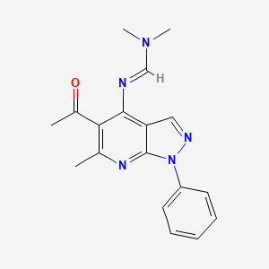 N'-(5-Acetyl-6-methyl-1-phenyl-1H-pyrazolo[3,4-B]pyridin-4-YL)-N,N-dimethyliminoformamide