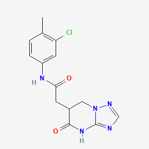 N-(3-chloro-4-methylphenyl)-2-(5-oxo-4,5,6,7-tetrahydro[1,2,4]triazolo[1,5-a]pyrimidin-6-yl)acetamide