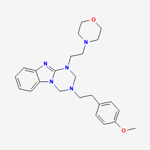 3-[2-(4-Methoxyphenyl)ethyl]-1-[2-(morpholin-4-yl)ethyl]-1,2,3,4-tetrahydro[1,3,5]triazino[1,2-a]benzimidazole