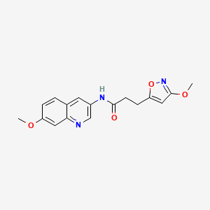 3-(3-methoxy-1,2-oxazol-5-yl)-N-(7-methoxyquinolin-3-yl)propanamide