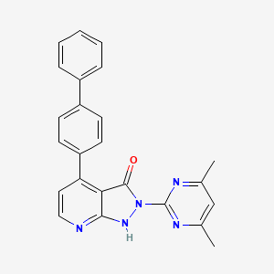 4-(biphenyl-4-yl)-2-(4,6-dimethylpyrimidin-2-yl)-1,2-dihydro-3H-pyrazolo[3,4-b]pyridin-3-one