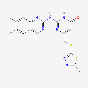 6-{[(5-methyl-1,3,4-thiadiazol-2-yl)sulfanyl]methyl}-2-[(4,6,7-trimethylquinazolin-2-yl)amino]pyrimidin-4(3H)-one