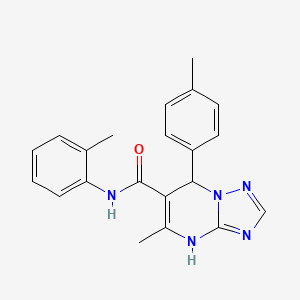 molecular formula C21H21N5O B11035267 5-methyl-N-(2-methylphenyl)-7-(4-methylphenyl)-4,7-dihydro[1,2,4]triazolo[1,5-a]pyrimidine-6-carboxamide 