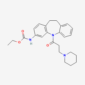 Ethyl N-[5-(3-piperidinopropanoyl)-10,11-dihydro-5H-dibenzo[B,F]azepin-3-YL]carbamate