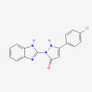 1-(1H-benzimidazol-2-yl)-3-(4-chlorophenyl)-1H-pyrazol-5-ol