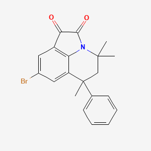 molecular formula C20H18BrNO2 B11035299 8-bromo-4,4,6-trimethyl-6-phenyl-5,6-dihydro-4H-pyrrolo[3,2,1-ij]quinoline-1,2-dione 