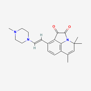 4,4,6-Trimethyl-9-[(E)-2-(4-methylpiperazino)-1-ethenyl]-4H-pyrrolo[3,2,1-IJ]quinoline-1,2-dione