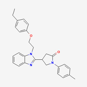 4-{1-[2-(4-ethylphenoxy)ethyl]-1H-benzimidazol-2-yl}-1-(4-methylphenyl)pyrrolidin-2-one