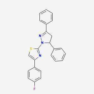 2-(3,5-diphenyl-4,5-dihydro-1H-pyrazol-1-yl)-4-(4-fluorophenyl)-1,3-thiazole