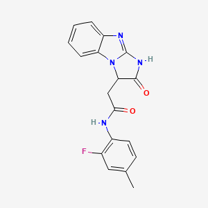 N-(2-fluoro-4-methylphenyl)-2-(2-oxo-2,3-dihydro-1H-imidazo[1,2-a]benzimidazol-3-yl)acetamide