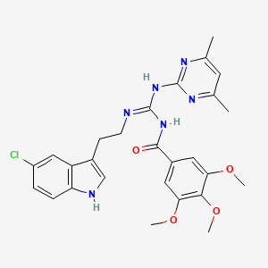 N-{(E)-{[2-(5-chloro-1H-indol-3-yl)ethyl]amino}[(4,6-dimethylpyrimidin-2-yl)amino]methylidene}-3,4,5-trimethoxybenzamide