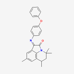 (1E)-4,4,6,8-tetramethyl-1-[(4-phenoxyphenyl)imino]-5,6-dihydro-4H-pyrrolo[3,2,1-ij]quinolin-2(1H)-one