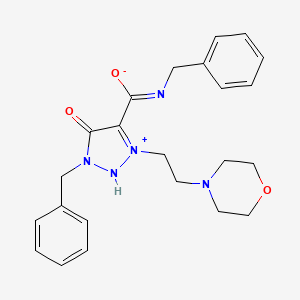 molecular formula C23H27N5O3 B11035481 3-Benzyl-5-[(benzylamino)carbonyl]-1-(2-morpholinoethyl)-3H-1,2,3-triazol-1-ium-4-olate 