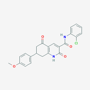 molecular formula C23H19ClN2O4 B11035488 N-(2-chlorophenyl)-7-(4-methoxyphenyl)-2,5-dioxo-1,2,5,6,7,8-hexahydroquinoline-3-carboxamide 