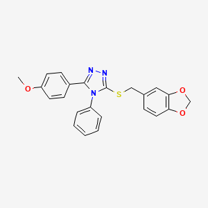 3-[(1,3-benzodioxol-5-ylmethyl)sulfanyl]-5-(4-methoxyphenyl)-4-phenyl-4H-1,2,4-triazole