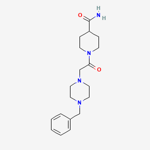 molecular formula C19H28N4O2 B11035502 1-[(4-Benzylpiperazin-1-yl)acetyl]piperidine-4-carboxamide 