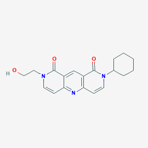 molecular formula C19H21N3O3 B11035505 2-cyclohexyl-8-(2-hydroxyethyl)pyrido[4,3-b][1,6]naphthyridine-1,9(2H,8H)-dione 