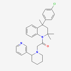 1-[4-(4-chlorophenyl)-2,2,4-trimethyl-3,4-dihydroquinolin-1(2H)-yl]-2-[2-(pyridin-3-yl)piperidin-1-yl]ethanone