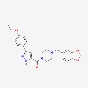 [4-(1,3-benzodioxol-5-ylmethyl)piperazin-1-yl][5-(4-ethoxyphenyl)-1H-pyrazol-3-yl]methanone