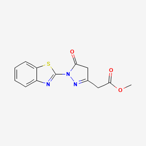 methyl [1-(1,3-benzothiazol-2-yl)-5-oxo-4,5-dihydro-1H-pyrazol-3-yl]acetate