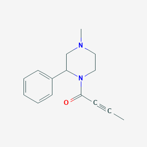 molecular formula C15H18N2O B11035569 1-(4-Methyl-2-phenylpiperazino)-2-butyn-1-one 