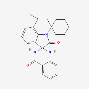 6',6'-dimethyl-5',6'-dihydro-1''H-dispiro[cyclohexane-1,4'-pyrrolo[3,2,1-ij]quinoline-1',2''-quinazoline]-2',4''(3''H)-dione