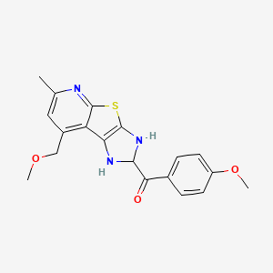 [12-(methoxymethyl)-10-methyl-7-thia-3,5,9-triazatricyclo[6.4.0.02,6]dodeca-1(12),2(6),8,10-tetraen-4-yl]-(4-methoxyphenyl)methanone