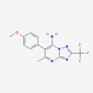 molecular formula C14H12F3N5O B11035614 6-(4-Methoxyphenyl)-5-methyl-2-(trifluoromethyl)[1,2,4]triazolo[1,5-a]pyrimidin-7-amine 