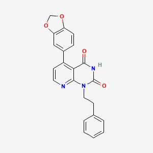 5-(1,3-benzodioxol-5-yl)-1-(2-phenylethyl)pyrido[2,3-d]pyrimidine-2,4(1H,3H)-dione