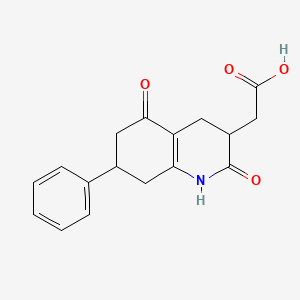 molecular formula C17H17NO4 B11035640 (2,5-Dioxo-7-phenyl-1,2,3,4,5,6,7,8-octahydroquinolin-3-yl)acetic acid 