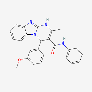 molecular formula C25H22N4O2 B11035643 4-(3-methoxyphenyl)-2-methyl-N-phenyl-1,4-dihydropyrimido[1,2-a]benzimidazole-3-carboxamide 