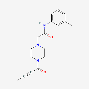 2-(4-(But-2-ynoyl)piperazin-1-yl)-N-(m-tolyl)acetamide