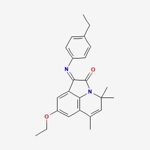 (1E)-8-ethoxy-1-[(4-ethylphenyl)imino]-4,4,6-trimethyl-4H-pyrrolo[3,2,1-ij]quinolin-2(1H)-one