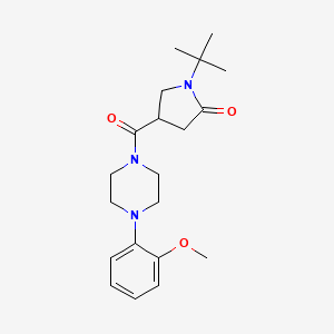 molecular formula C20H29N3O3 B11035689 1-Tert-butyl-4-{[4-(2-methoxyphenyl)piperazin-1-yl]carbonyl}pyrrolidin-2-one 